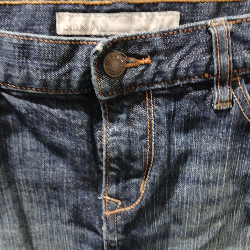 OLD NAVY Denim Jeans Mini Skirt Womens Size 6 Medium Wash Front & Back Pockets - Picture 9 of 13